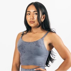 Alphalete Alphalux Force Crop in Cyclone Blue (M)